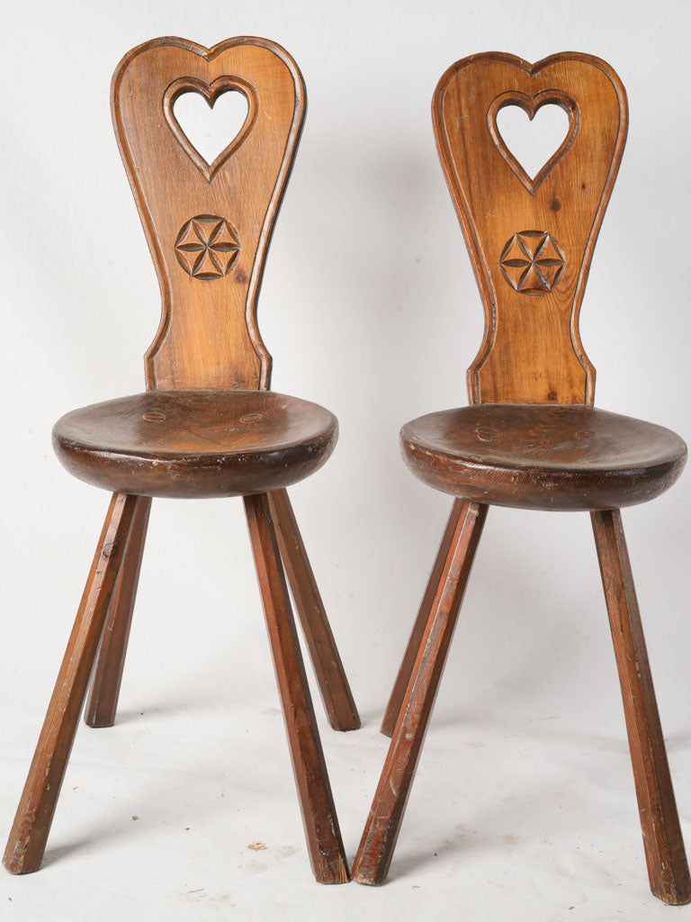 Handmade solid wood accent chairs