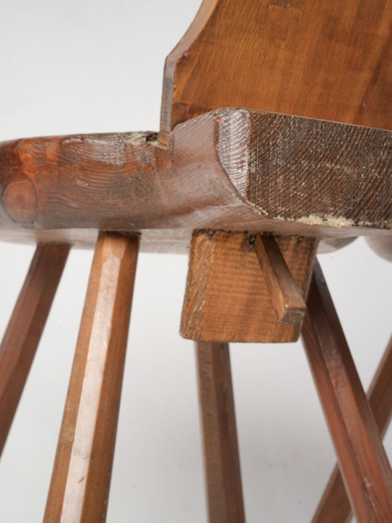 Cozy rustic-finish farmhouse chairs