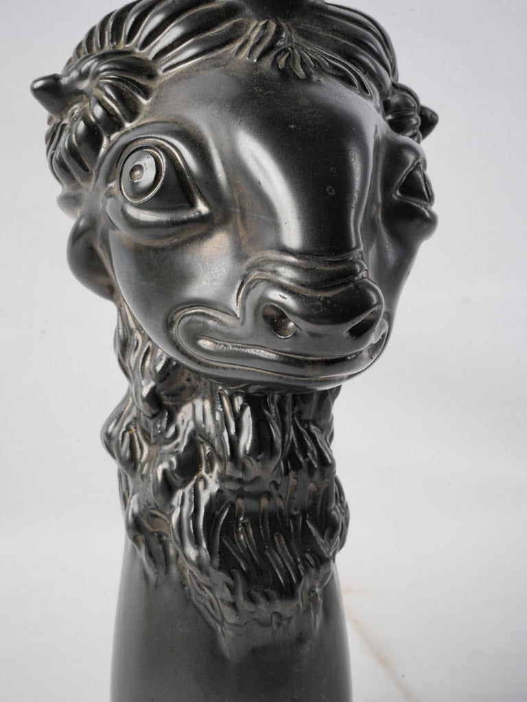 Historical handcrafted pottery candlestick
