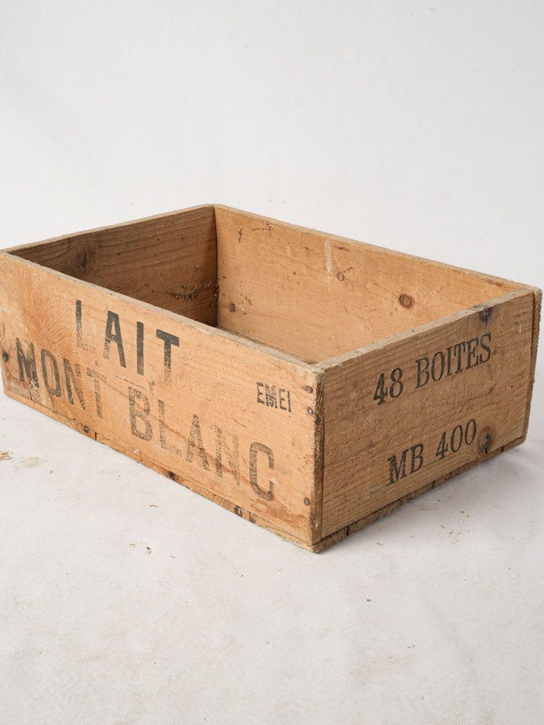 Aged French lettering decorative crate