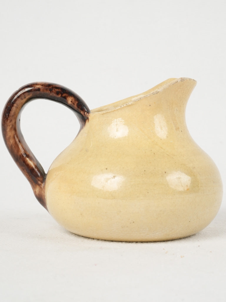 French traditional ceramic miniature sauce pitcher