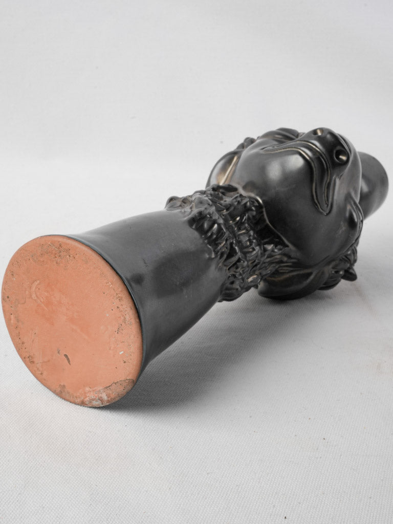 Exceptional artistic pottery candlestick