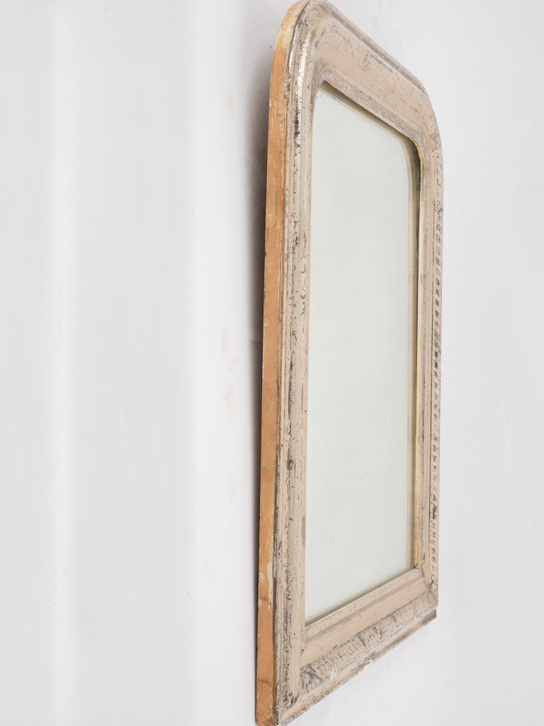 Nineteenth-century etched silver mirror