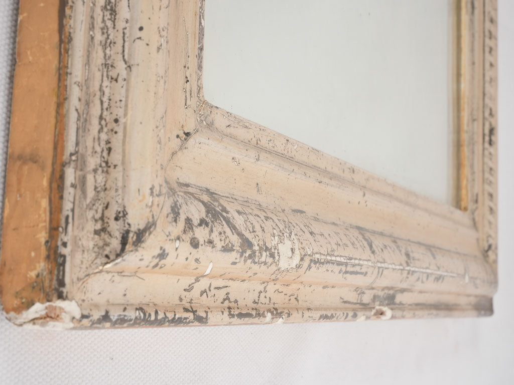 Reflective silver antique French mirror