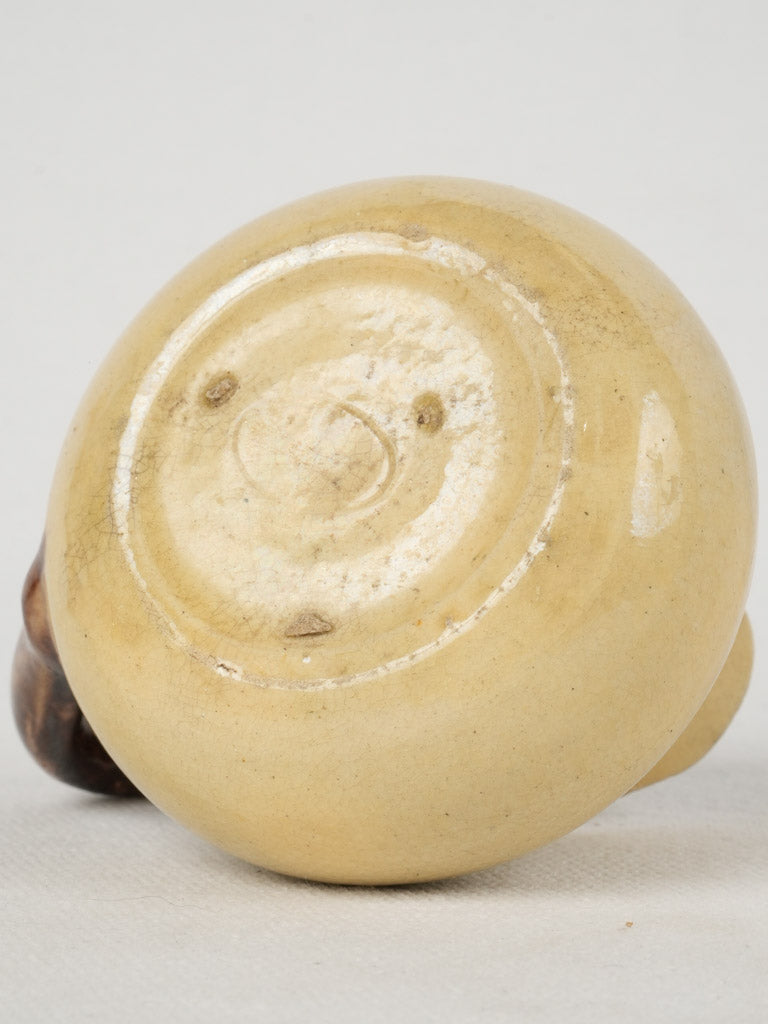 Petite retro French ceramic condiment pot