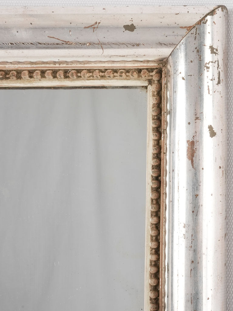 Vintage condition silver leaf bistro mirror