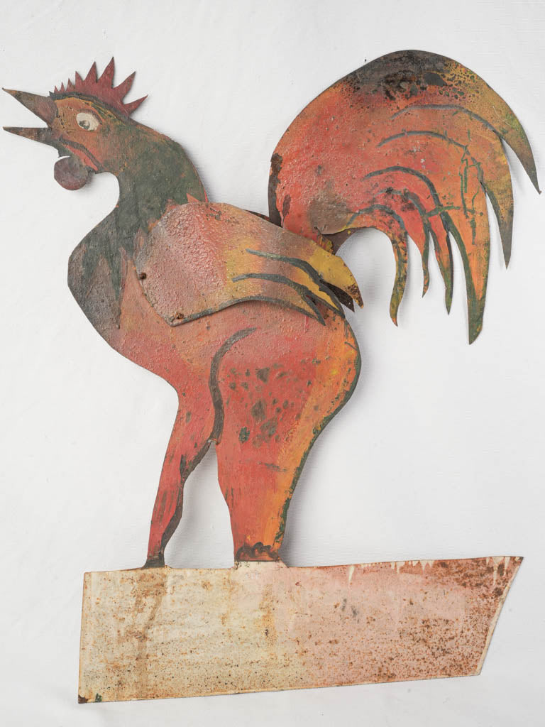 Weathered French folk art rooster