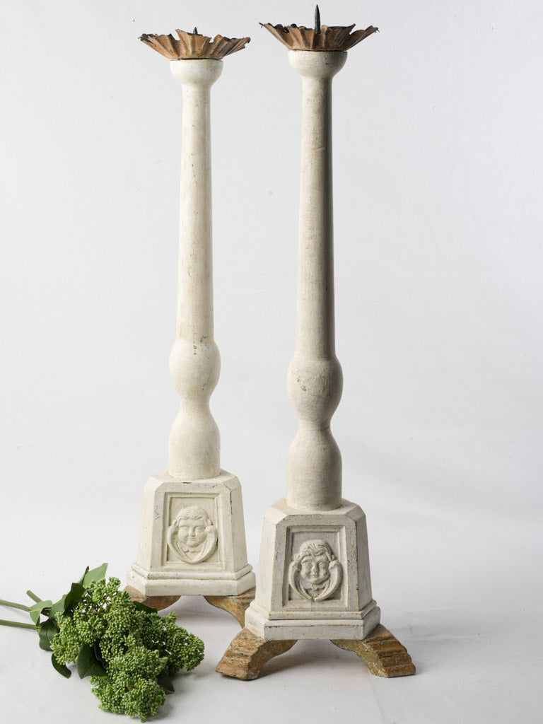 Exquisite 19th-century pricket candlesticks