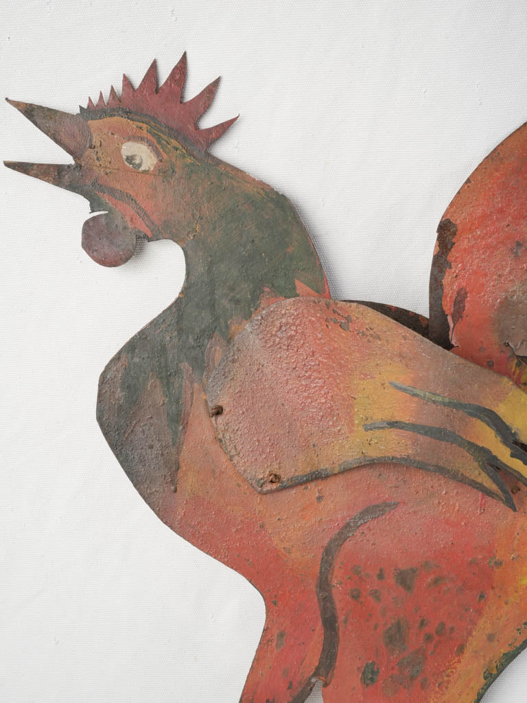 Bold expressive silhouette rooster