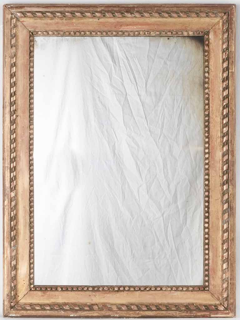 Gilded 18th century Louis XVI mirror w/ mercury glass 26" x 19¼"