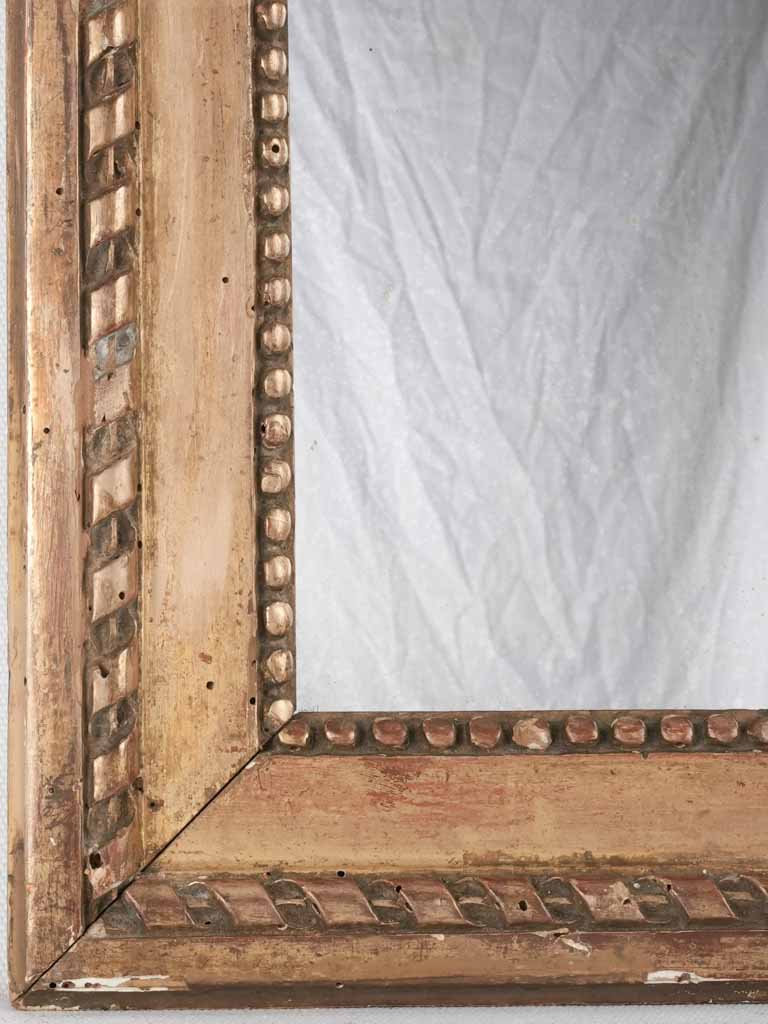 Gilded 18th century Louis XVI mirror w/ mercury glass 26" x 19¼"