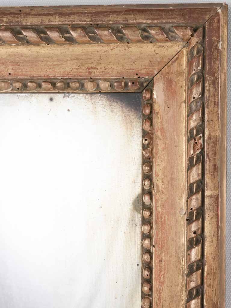 Gilded 18th century Louis XVI mirror w/ mercury glass 26" x 19¼"
