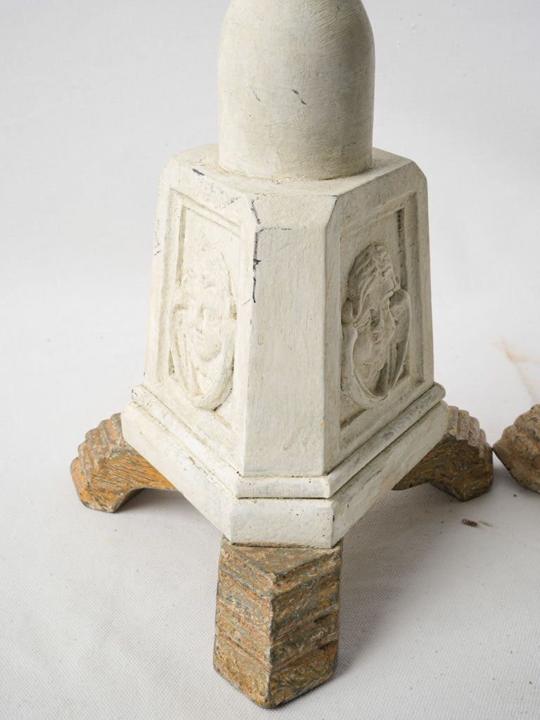 Chic romantic wooden candlesticks