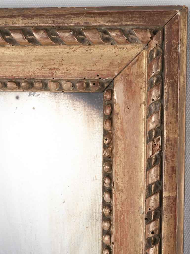 Gilded 18th century Louis XVI mirror w/ mercury glass 26" x 19¼"