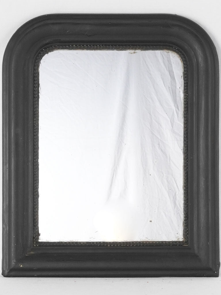 RESERVED CS 19th century Louis Philippe mirror w/ black frame - Small 26¾" x 19"