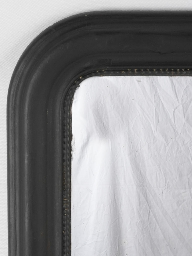 RESERVED CS 19th century Louis Philippe mirror w/ black frame - Small 26¾" x 19"