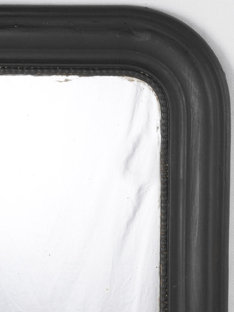 RESERVED CS 19th century Louis Philippe mirror w/ black frame - Small 26¾" x 19"