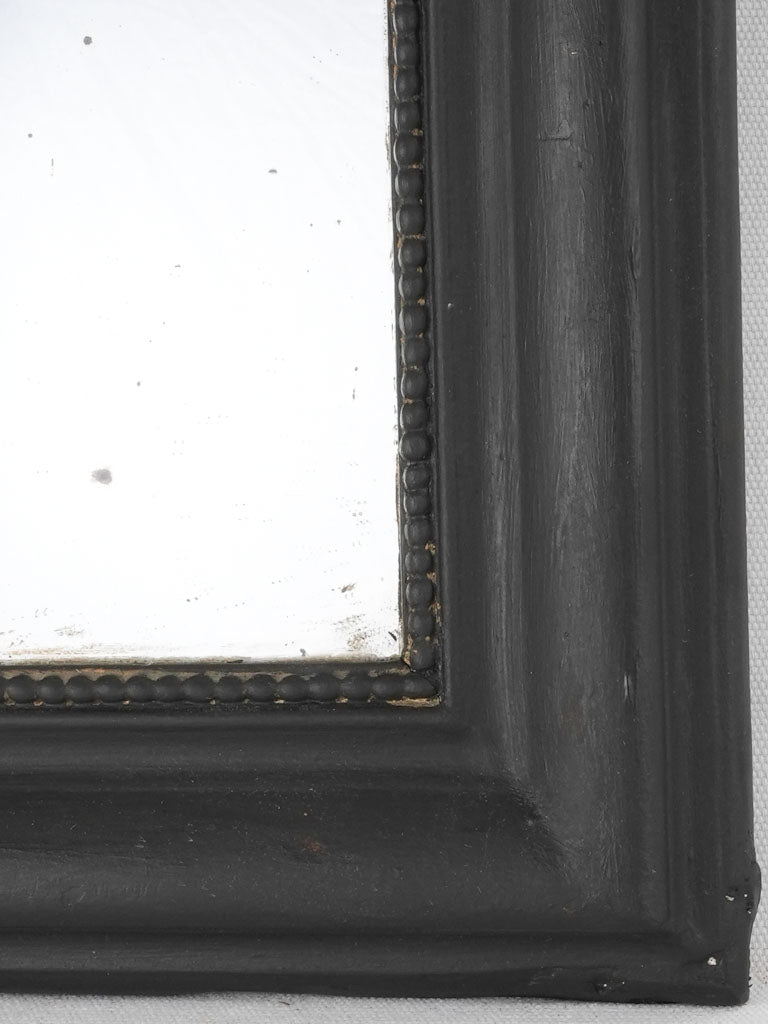 RESERVED CS 19th century Louis Philippe mirror w/ black frame - Small 26¾" x 19"