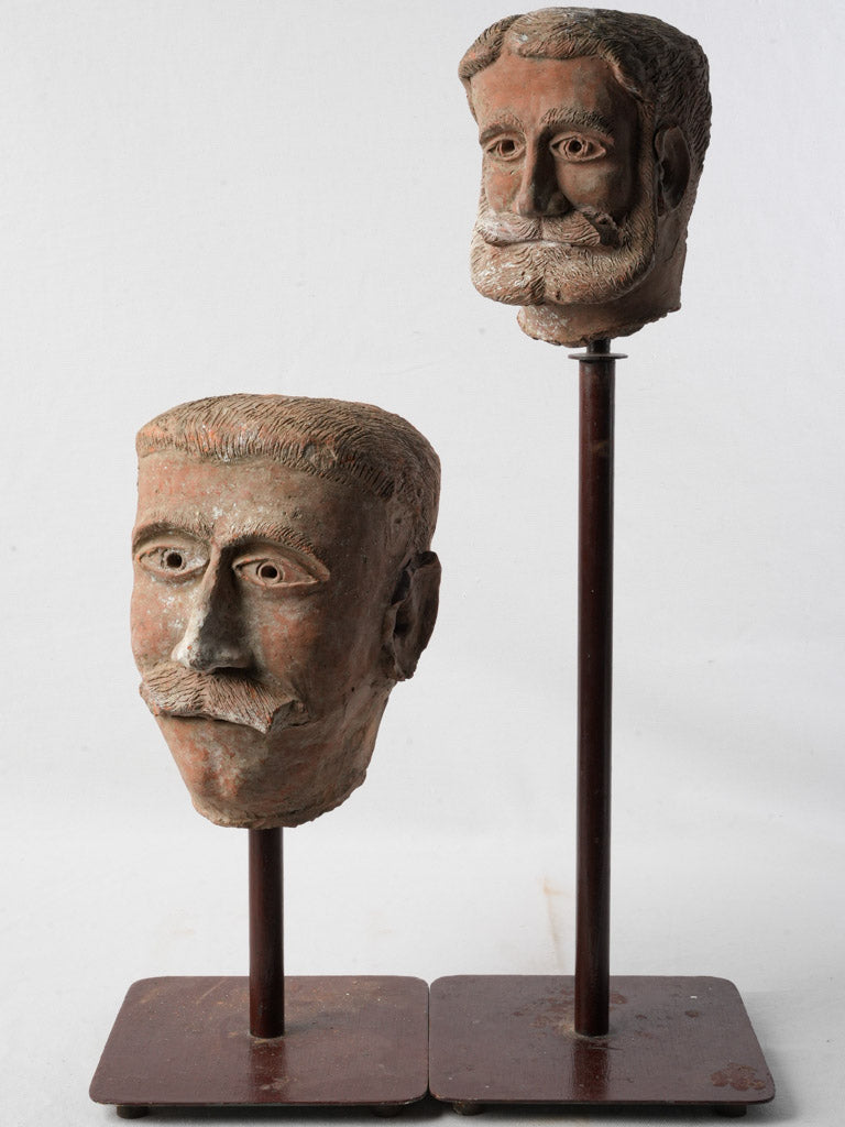 Historical terracotta male portraits