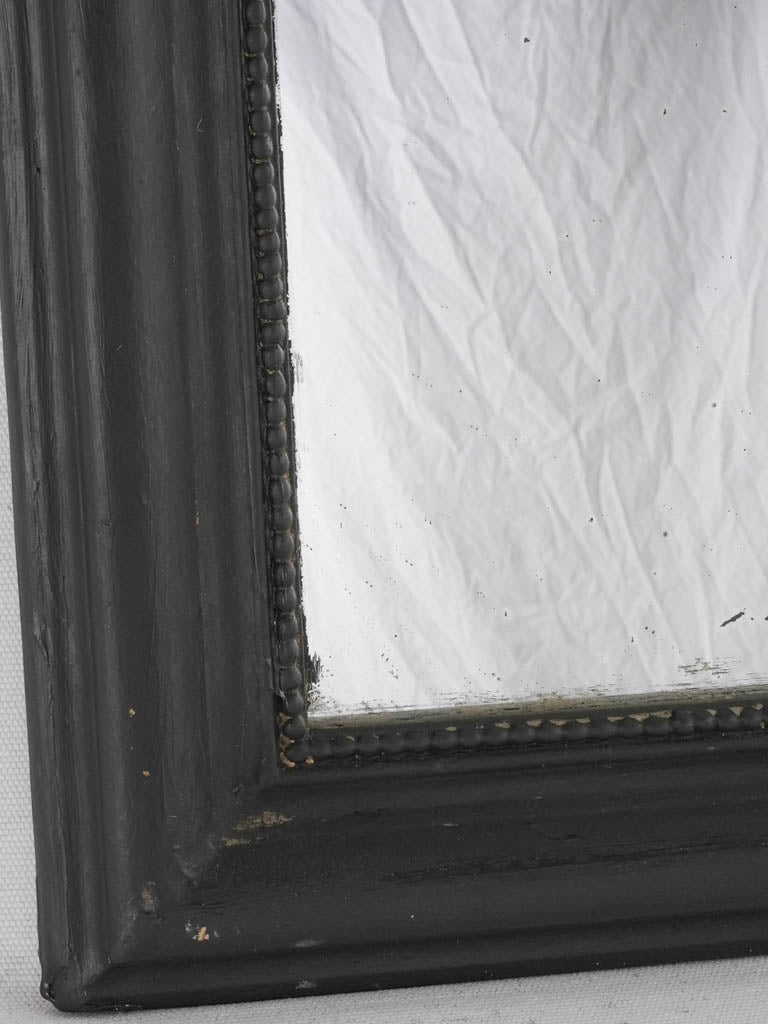 RESERVED CS 19th century Louis Philippe mirror w/ black frame - Small 26¾" x 19"