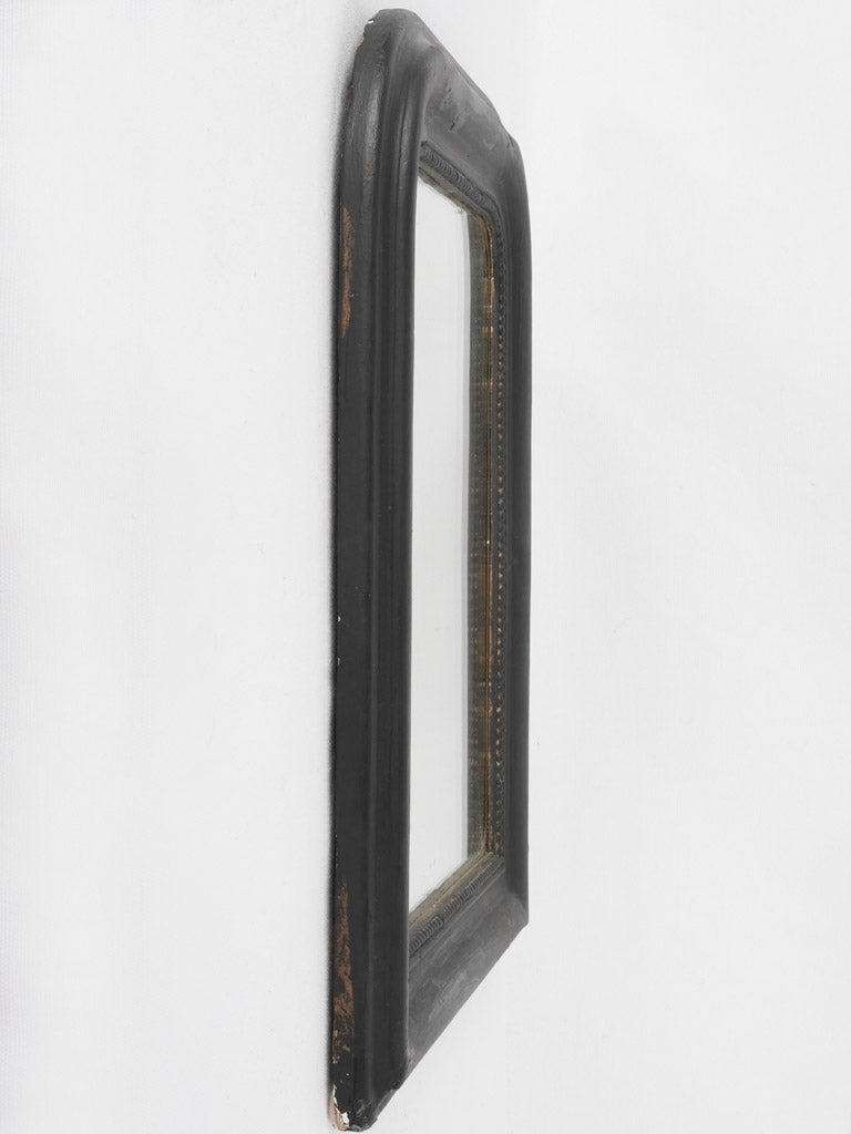 RESERVED CS 19th century Louis Philippe mirror w/ black frame - Small 26¾" x 19"