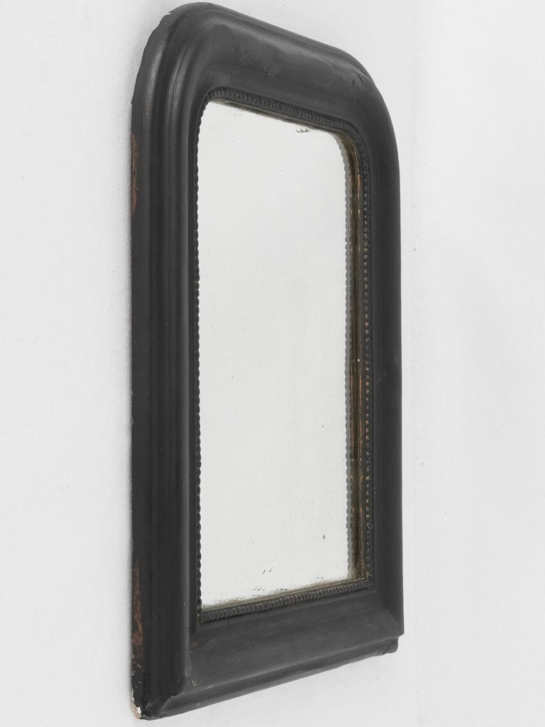 RESERVED CS 19th century Louis Philippe mirror w/ black frame - Small 26¾" x 19"