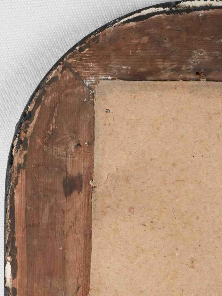 RESERVED CS 19th century Louis Philippe mirror w/ black frame - Small 26¾" x 19"