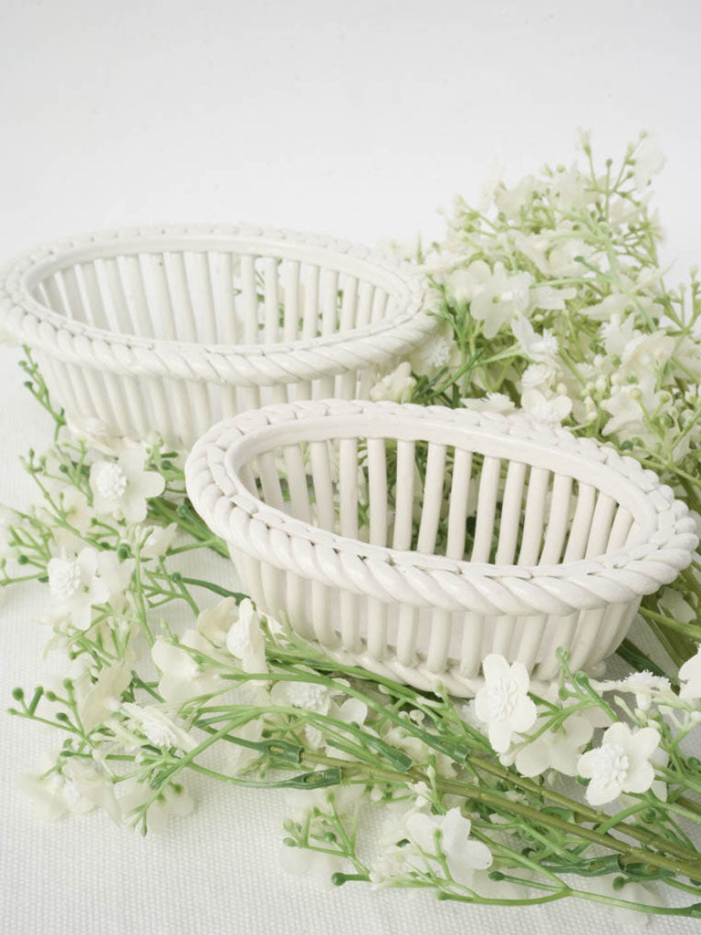 Elegant handcrafted oval baskets