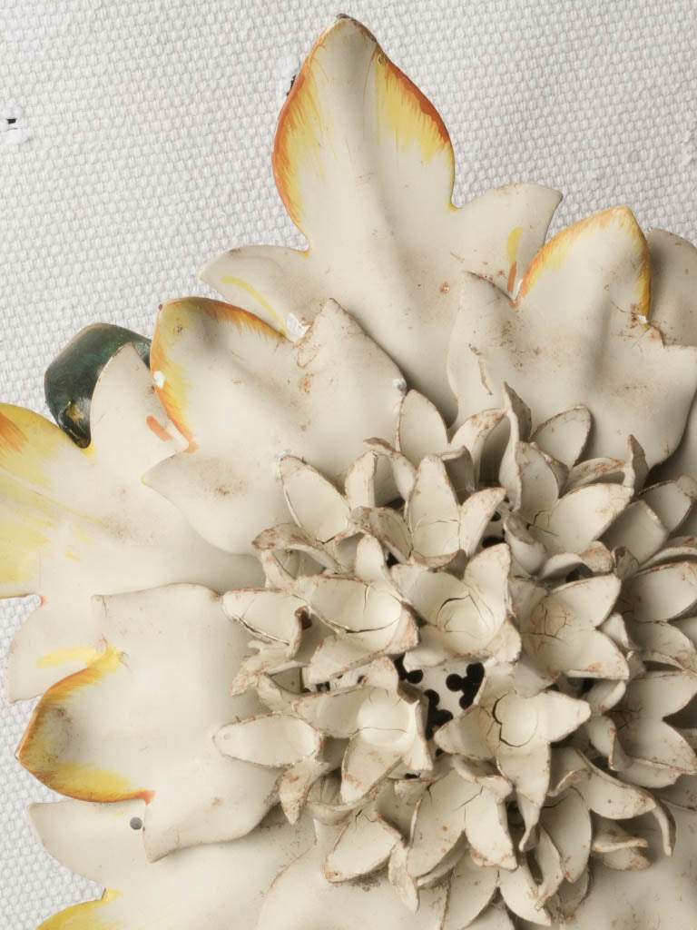 Patina-finished Italian metal sconce