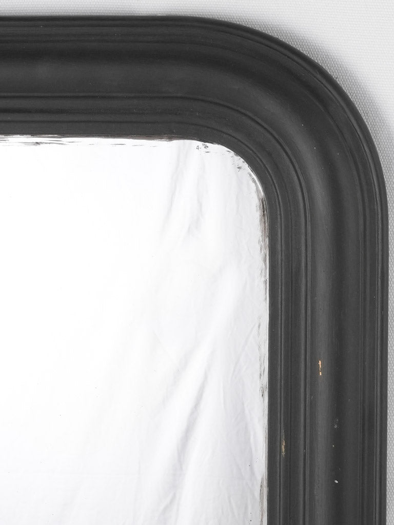 RESERVED CS 19th century Louis Philippe mirror w/ black frame - Medium 30¼" x 23¾"