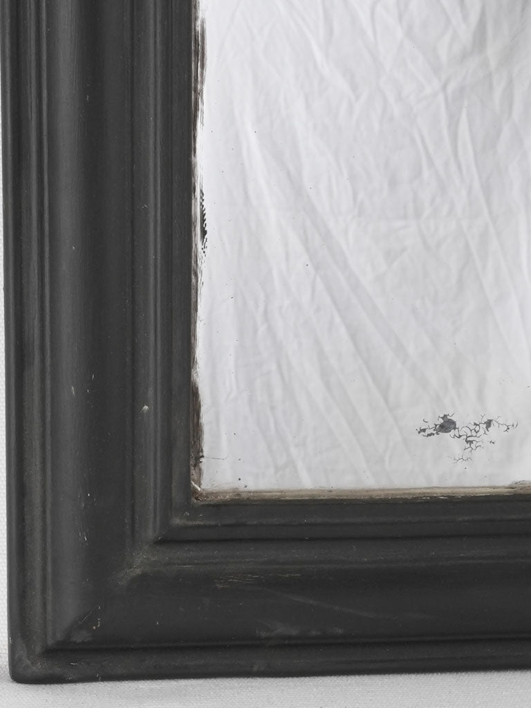 RESERVED CS 19th century Louis Philippe mirror w/ black frame - Medium 30¼" x 23¾"