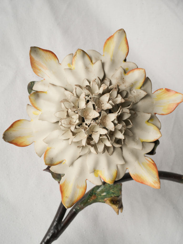Decorative sculptural floral wall piece