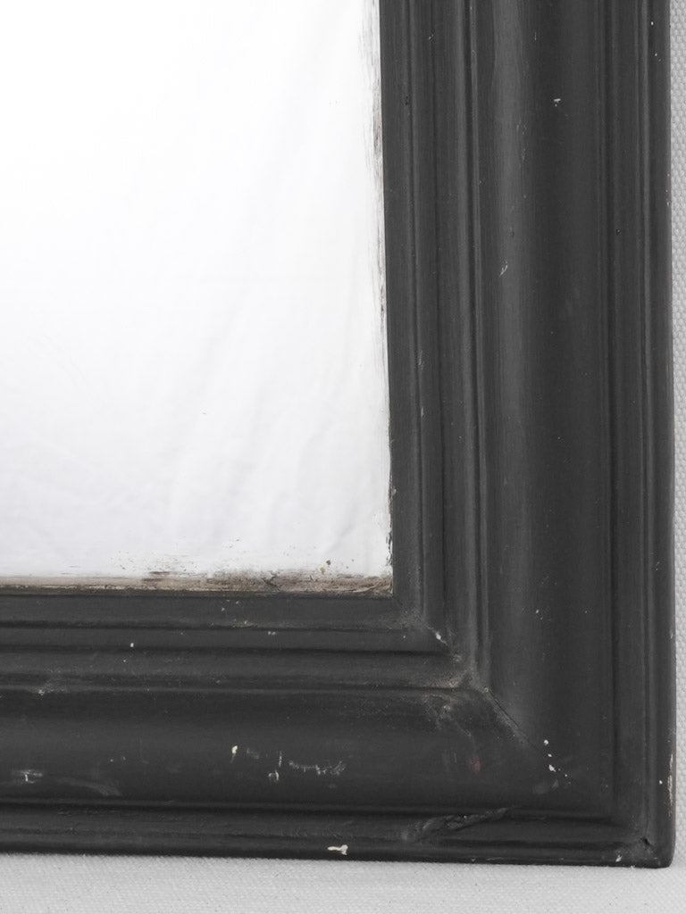 RESERVED CS 19th century Louis Philippe mirror w/ black frame - Medium 30¼" x 23¾"