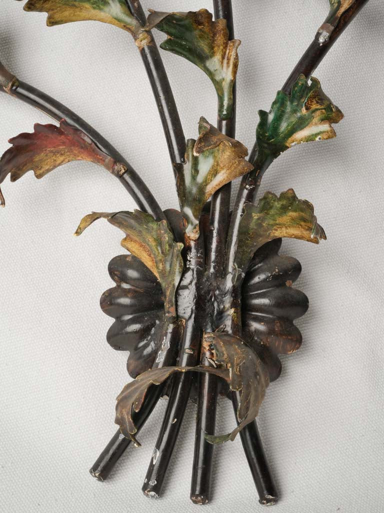 Whimsical mid-century floral wall sconce