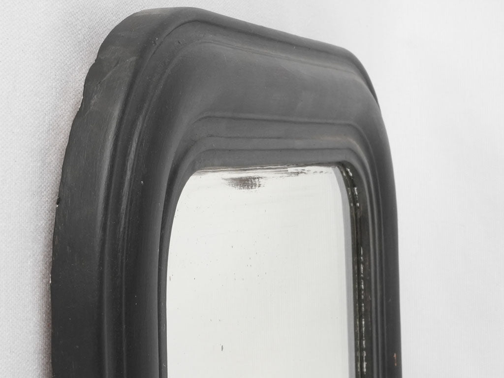 RESERVED CS 19th century Louis Philippe mirror w/ black frame - Medium 30¼" x 23¾"