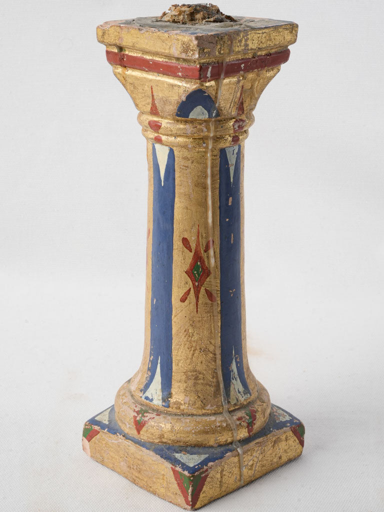 Vintage French terracotta candlestick