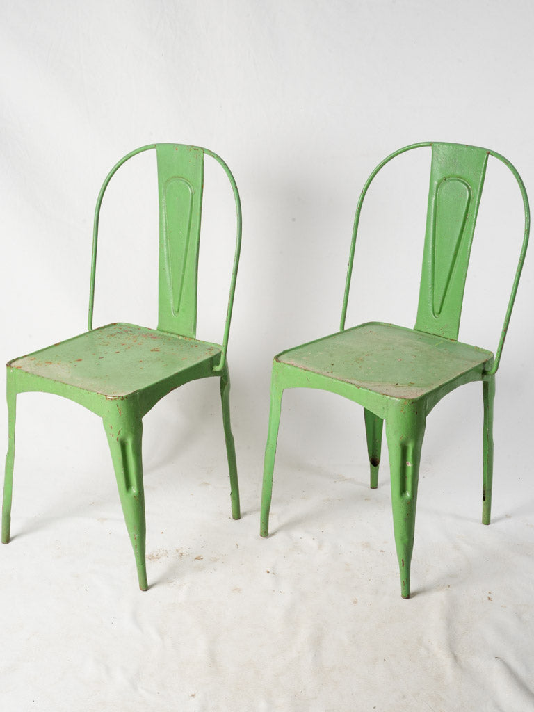 Industrial French metal chairs