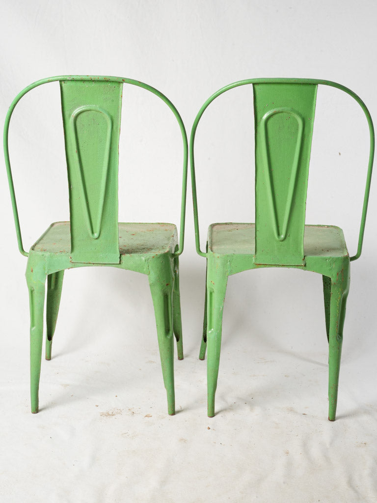 Curved backrest French chairs