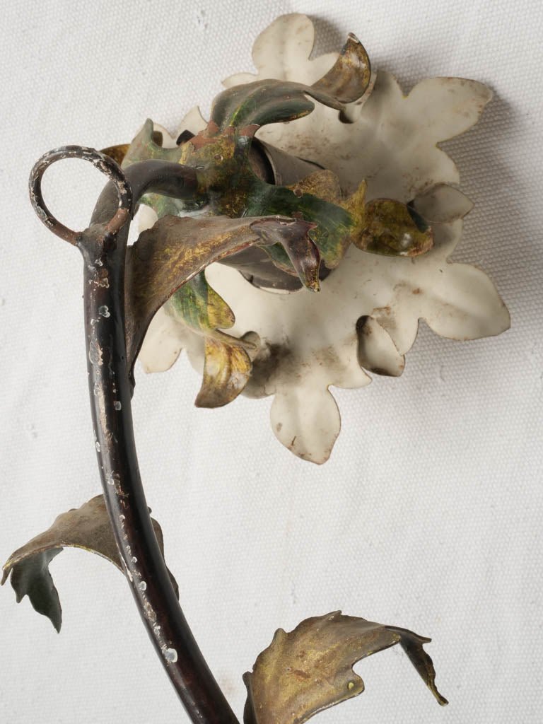 Artistic oxidized metal lamp fixture