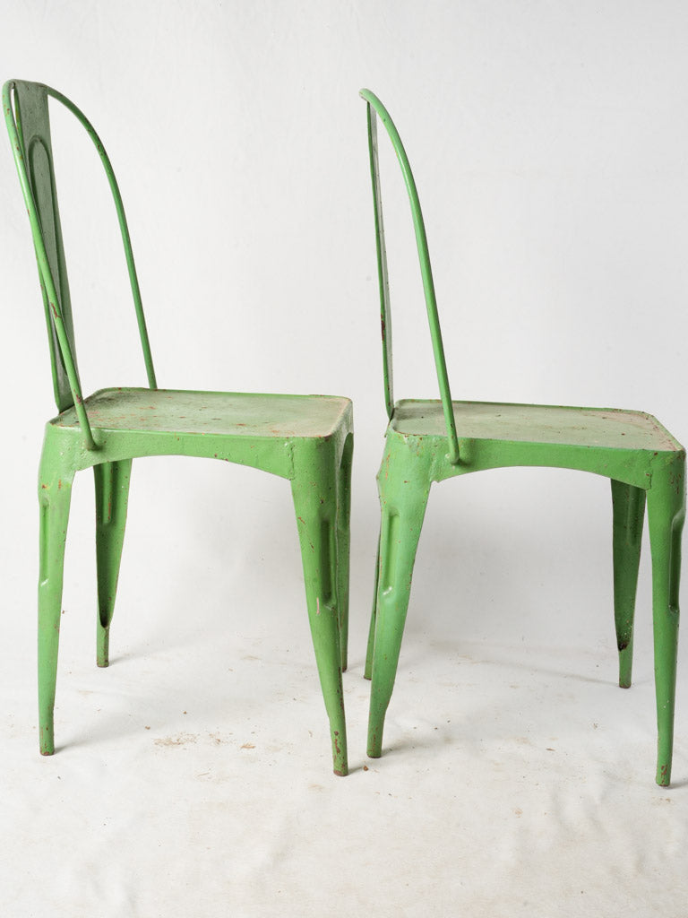 Rustic taper-legged chairs