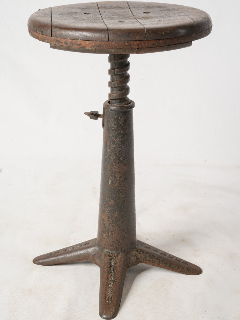 Vintage cast iron base stool