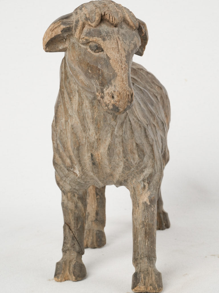 Traditional handmade black lamb artwork