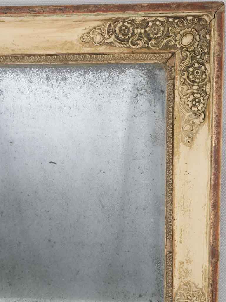 19th century Restoration period mirror - beige gold frame 22¾" x 18½"
