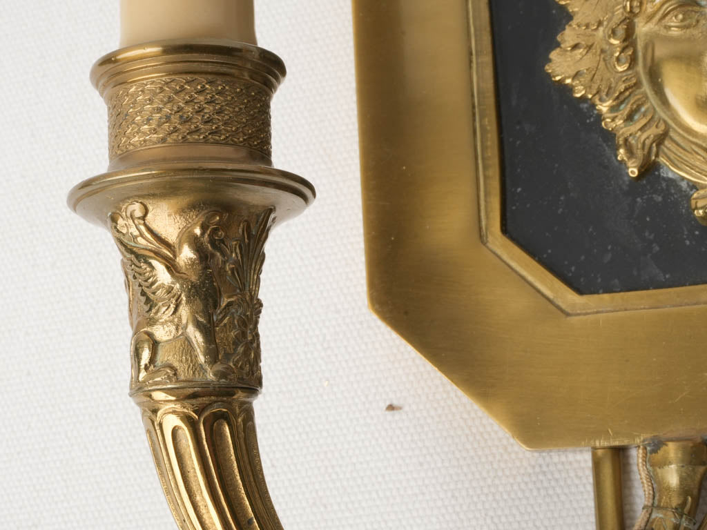 Meticulously crafted bronze lights