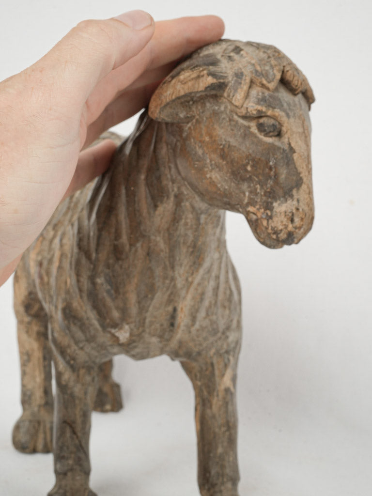 Antique weathered lamb sculpture art