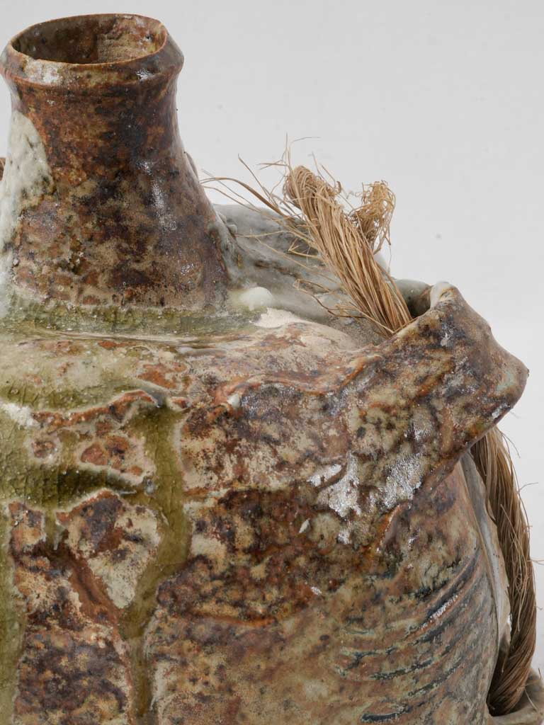 Weathered glaze pottery piece