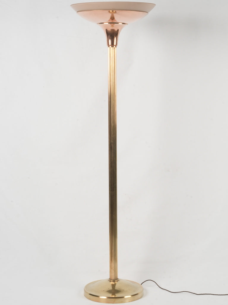 Elegant vintage brass floor lamp