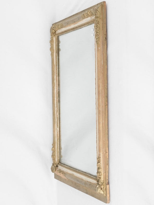 Vintage beige-framed 19th-century mirror