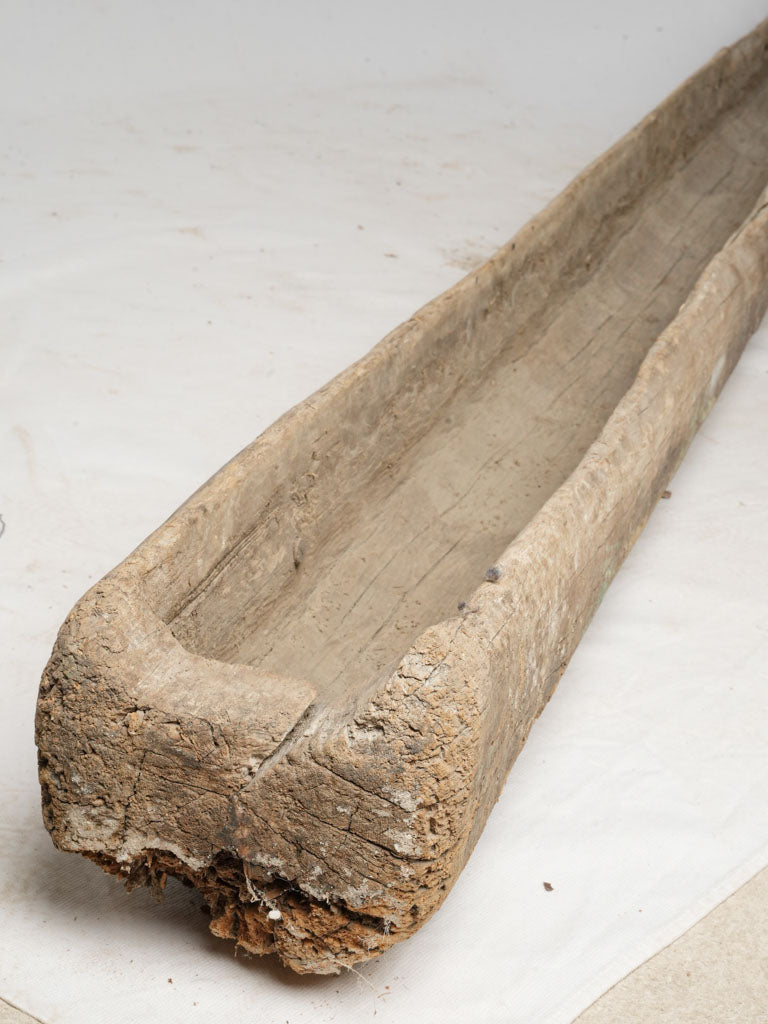 Antique elongated French farm trough