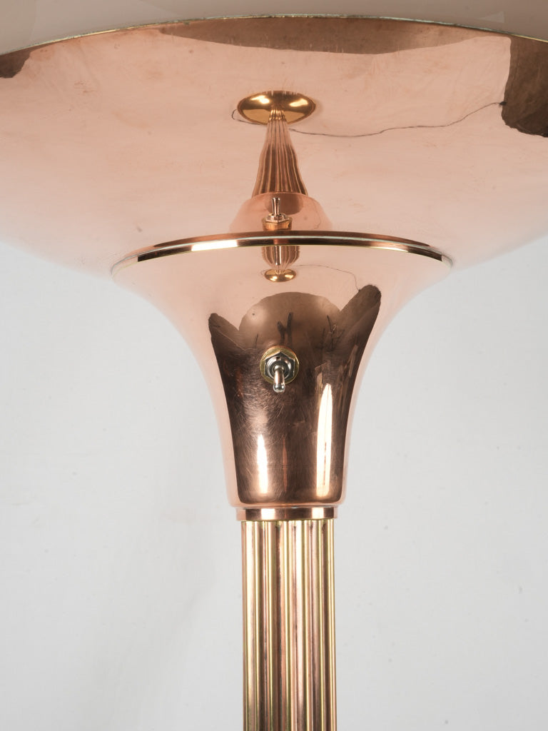 Chic bicolored copper accents lamp